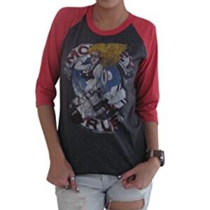 BUNNY BRAND Women's Motley Crue Concert Tour Girls Girls Girls 1987-1988 Raglan
